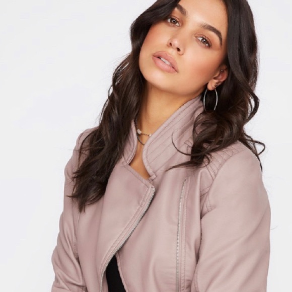Jackets & Blazers - ✨Dusty Rose Faux Leather Jacket, Medium✨